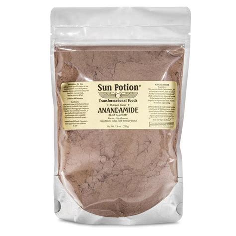 This item Sun Potion Organic<b> Anandamide</b> 222g Raw Unsweetened Cacao<b> Powder</b> and Tonic Herbs - Includes Tocos Ashwagandha Reishi Maca Moringa Turmeric Astragalus Cayenne Cinnamon and Others Joy-Filled Mood Support Supplement w/ St Johns Wort | Helps Calm The Mind & Body, Stress Relief Energy Supplements | 100% Plant-Based - Ashwagandha, Rhodiola, Eleuthero | Herbal Adaptogens, 60 ct. . Anandamide powder